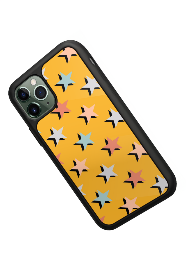 iPhone 11 Pro Uyumlu Retro Yildizlar Tasarımlı Glossy Premium Kılıf