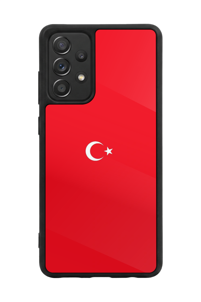 Samsung Galaxy A72 Uyumlu Türk Bayragi Tasarımlı Glossy Premium Kılıf