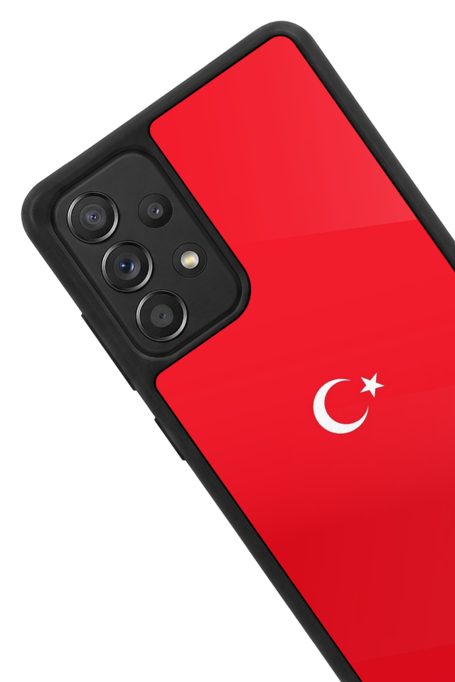 Samsung Galaxy A72 Uyumlu Türk Bayragi Tasarımlı Glossy Premium Kılıf