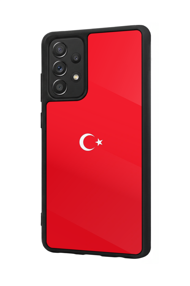 Samsung Galaxy A72 Uyumlu Türk Bayragi Tasarımlı Glossy Premium Kılıf