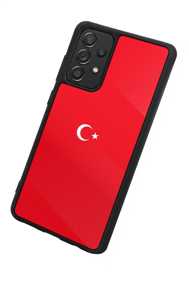 Samsung Galaxy A72 Uyumlu Türk Bayragi Tasarımlı Glossy Premium Kılıf