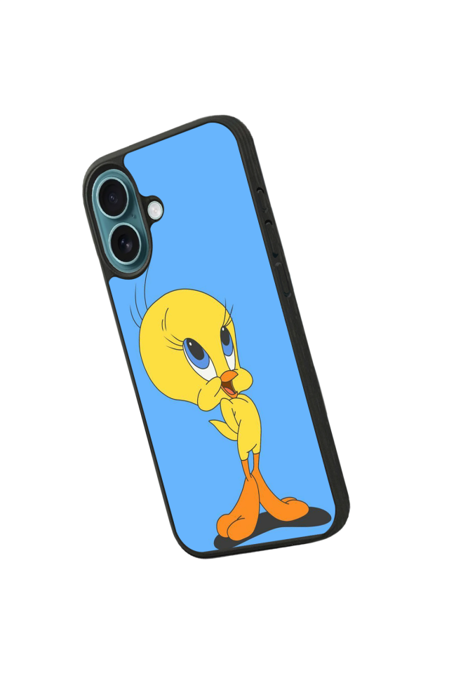 iPhone 16 Plus Uyumlu Tweety Tasarımlı Glossy Premium Kılıf
