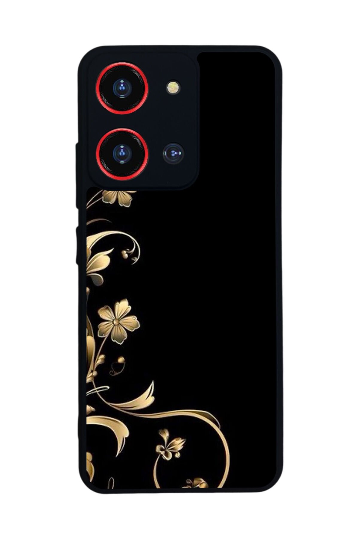 Reeder S19 Max Pro S 108MP Uyumlu Yaldizli Cicek Tasarımlı Glossy Premium Kılıf