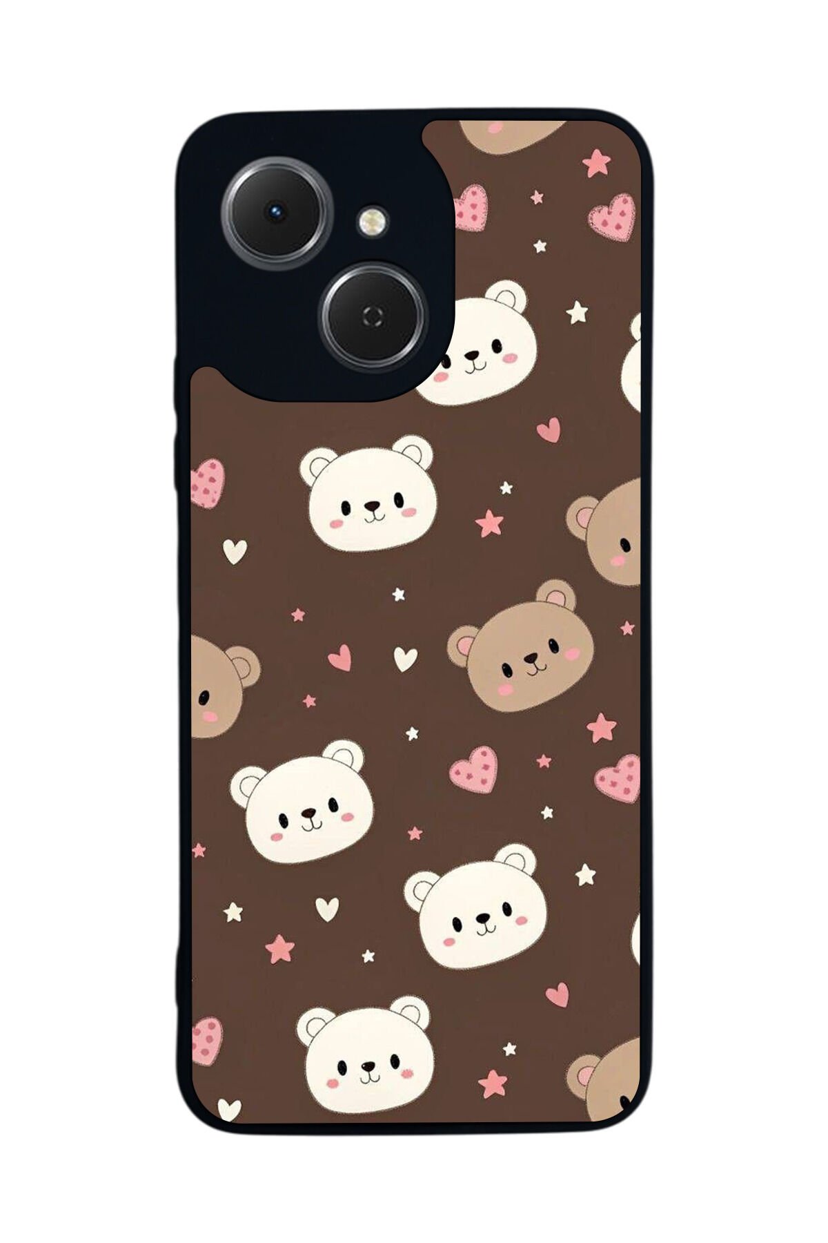 Tecno Spark 40C Uyumlu Ayı Tasarımlı Glossy Premium Kılıf