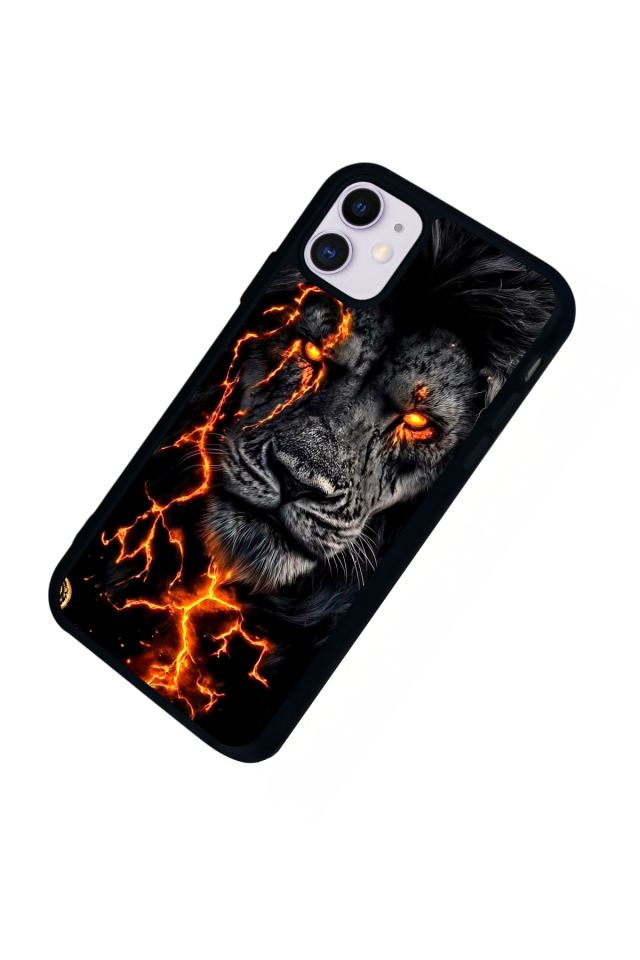 iPhone 11 Uyumlu Aslan Tasarımlı Glossy Premium Kılıf
