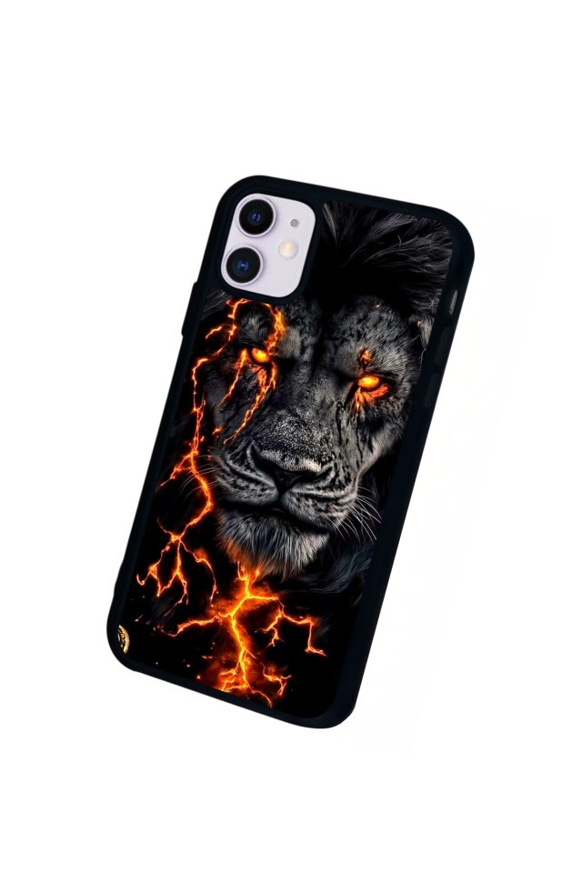 iPhone 11 Uyumlu Aslan Tasarımlı Glossy Premium Kılıf