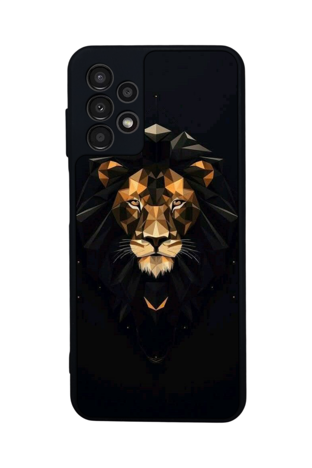 Samsung Galaxy A13 Uyumlu Aslan Tasarımlı Glossy Premium Kılıf