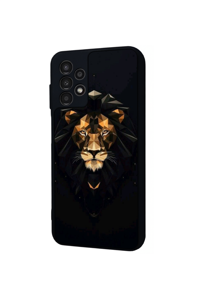 Samsung Galaxy A13 Uyumlu Aslan Tasarımlı Glossy Premium Kılıf