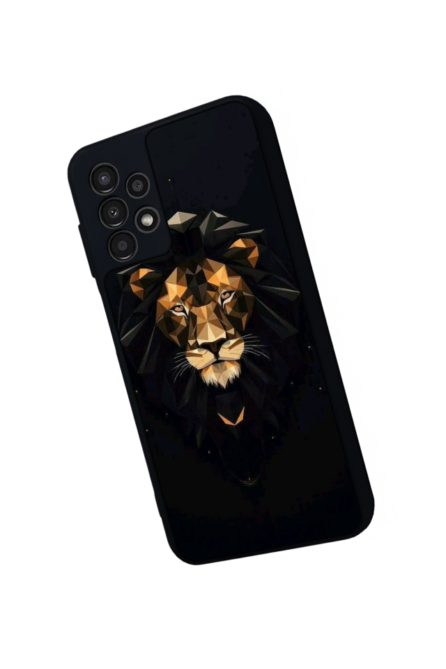 Samsung Galaxy A13 Uyumlu Aslan Tasarımlı Glossy Premium Kılıf
