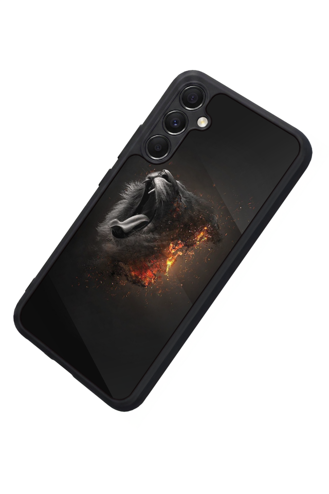Samsung Galaxy M34 Uyumlu Aslan Tasarımlı Glossy Premium Kılıf