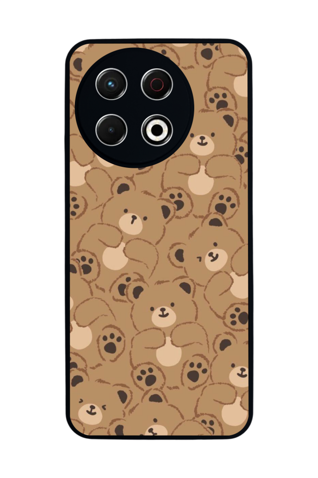 Tecno Spark 30 Pro Uyumlu Ayı Tasarımlı Glossy Premium Kılıf