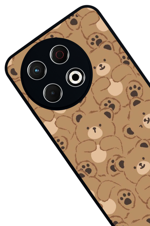 Tecno Spark 30 Pro Uyumlu Ayı Tasarımlı Glossy Premium Kılıf