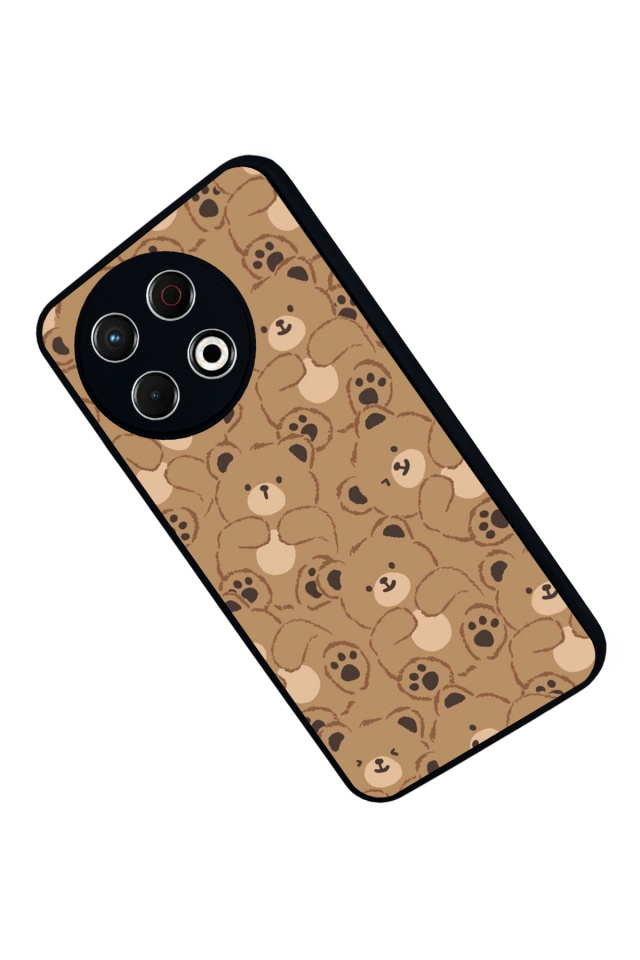 Tecno Spark 30 Pro Uyumlu Ayı Tasarımlı Glossy Premium Kılıf