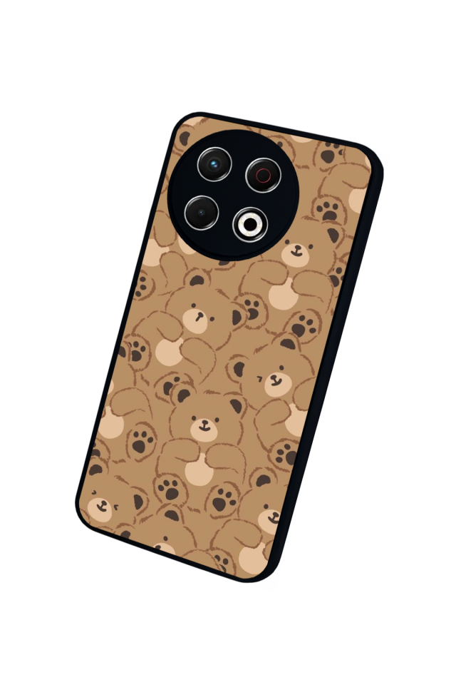 Tecno Spark 30 Pro Uyumlu Ayı Tasarımlı Glossy Premium Kılıf