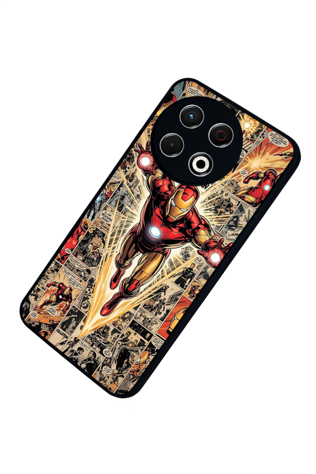 Tecno Spark 30 Pro Uyumlu Iron Man ( Demir Adam ) Tasarımlı Glossy Premium Kılıf