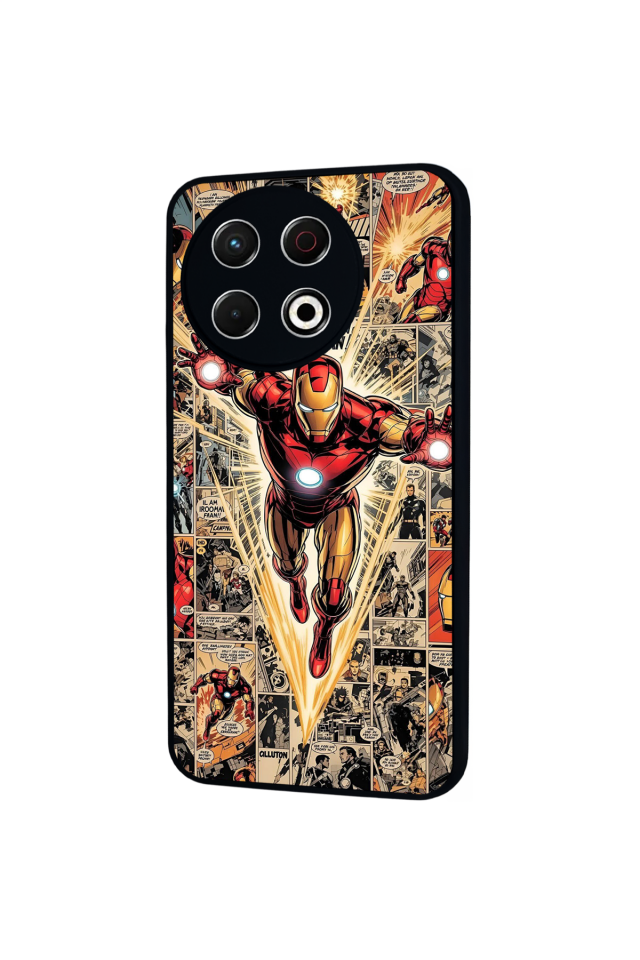 Tecno Spark 30 Pro Uyumlu Iron Man ( Demir Adam ) Tasarımlı Glossy Premium Kılıf