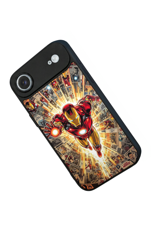 iPhone 17 Air Uyumlu Iron Man ( Demir Adam ) Tasarımlı Glossy Premium Kılıf
