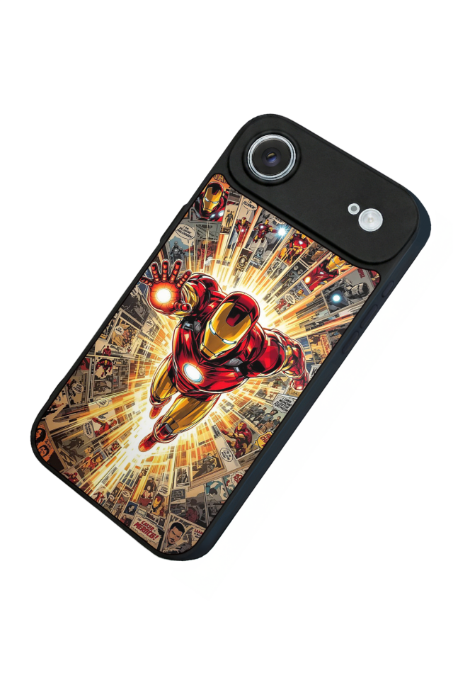 iPhone 17 Air Uyumlu Iron Man ( Demir Adam ) Tasarımlı Glossy Premium Kılıf