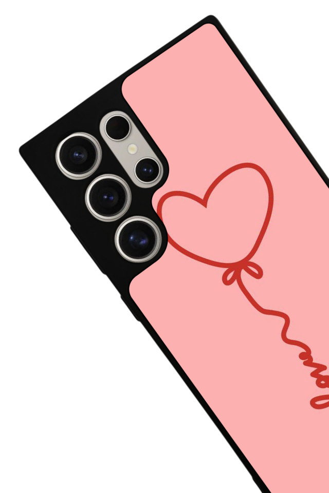 Samsung Galaxy S22 Ultra Uyumlu Kalp Love Tasarımlı Glossy Premium Kılıf