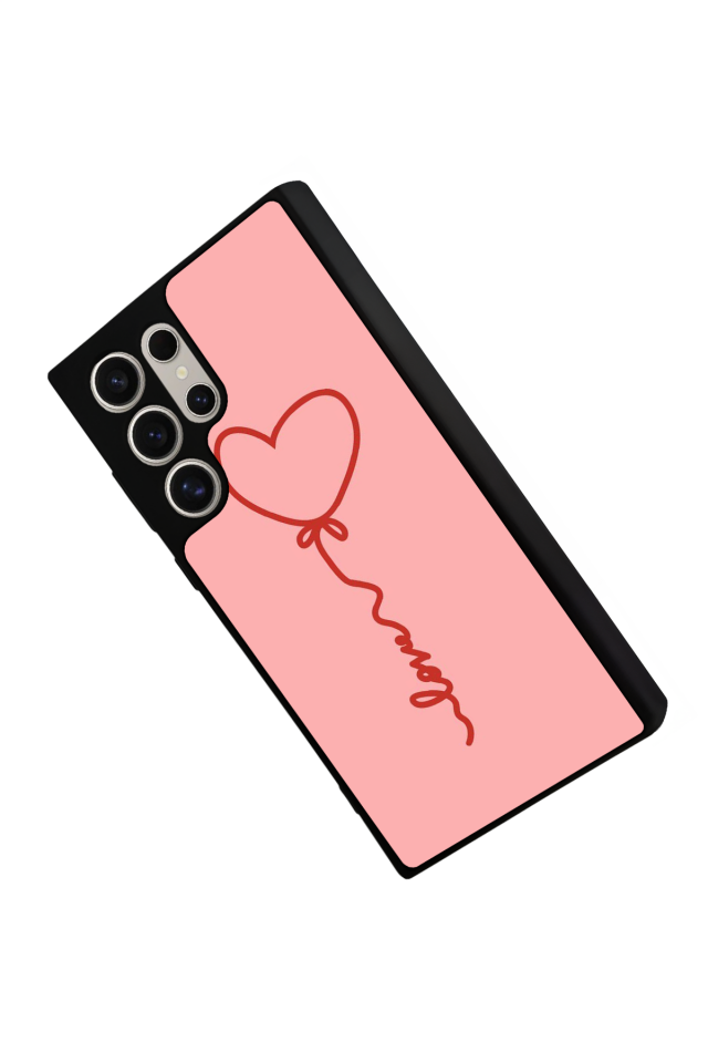 Samsung Galaxy S22 Ultra Uyumlu Kalp Love Tasarımlı Glossy Premium Kılıf