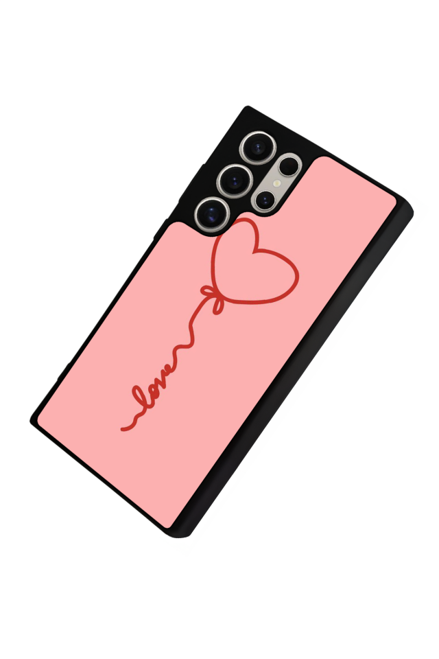 Samsung Galaxy S22 Ultra Uyumlu Kalp Love Tasarımlı Glossy Premium Kılıf