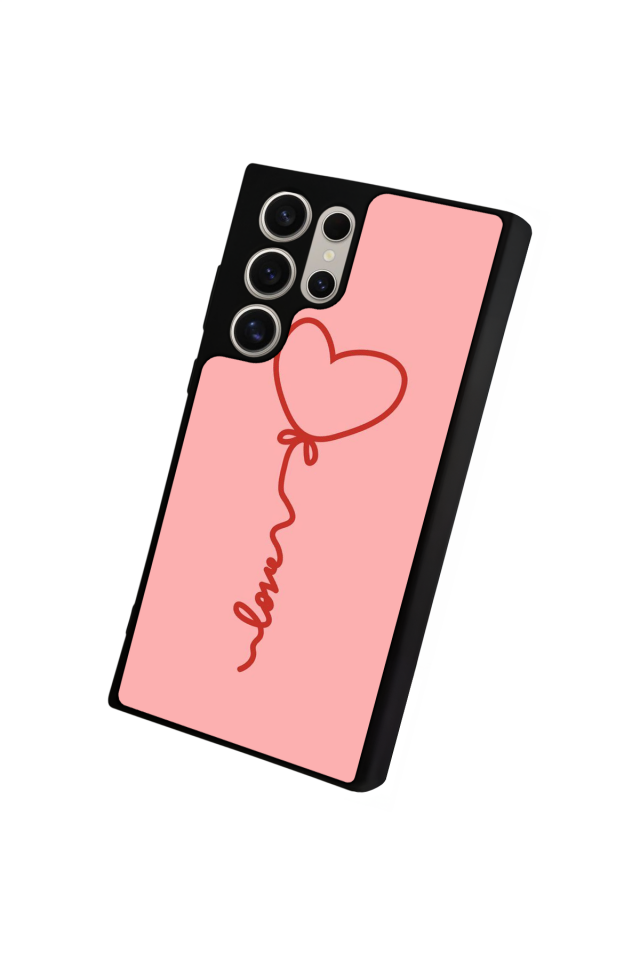 Samsung Galaxy S22 Ultra Uyumlu Kalp Love Tasarımlı Glossy Premium Kılıf