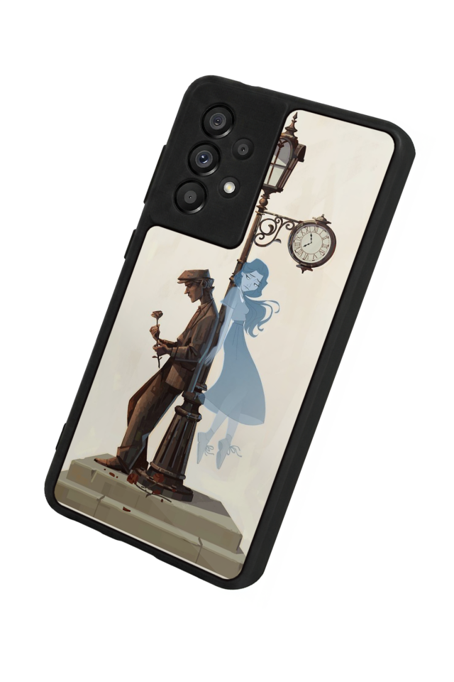 Samsung Galaxy A73 Uyumlu  Kalp Love Tasarımlı Glossy Premium Kılıf