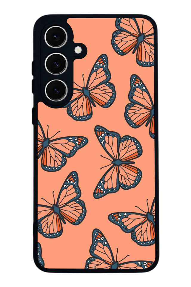 Samsung Galaxy S24 FE Uyumlu Kelebek Tasarımlı Glossy Premium Kılıf