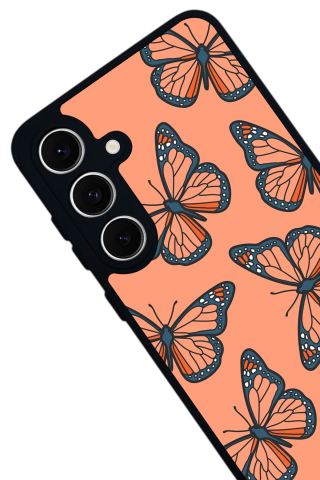 Samsung Galaxy S24 FE Uyumlu Kelebek Tasarımlı Glossy Premium Kılıf