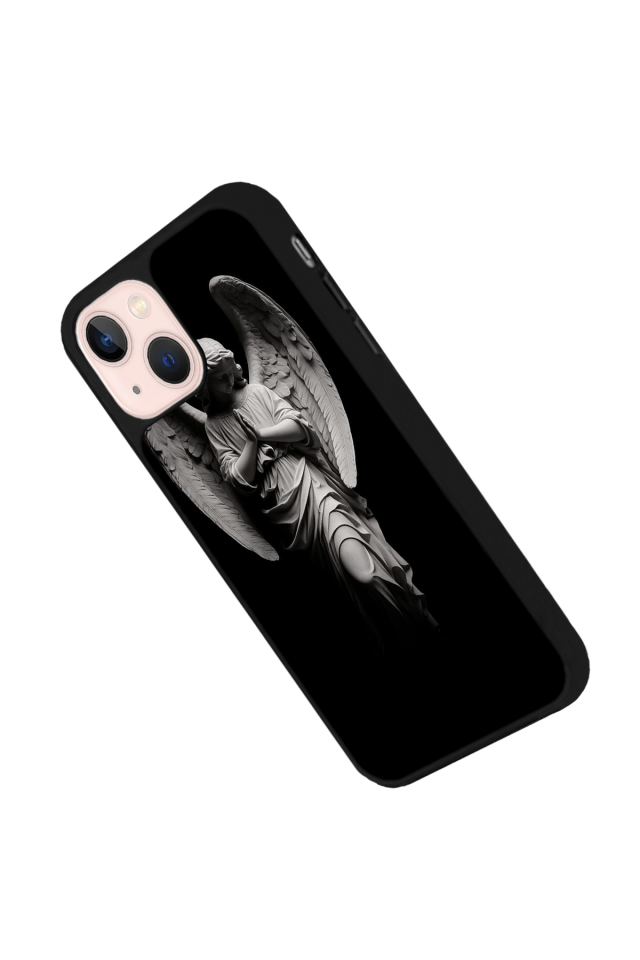 iPhone 13/14 Uyumlu Melek Tasarımlı Glossy Premium Kılıf