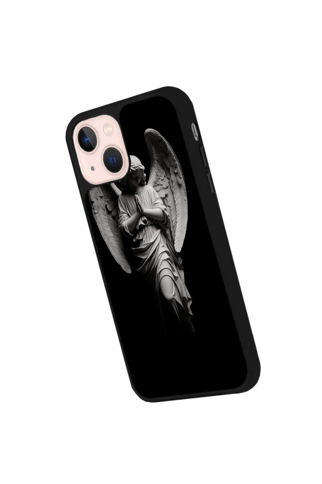 iPhone 13/14 Uyumlu Melek Tasarımlı Glossy Premium Kılıf