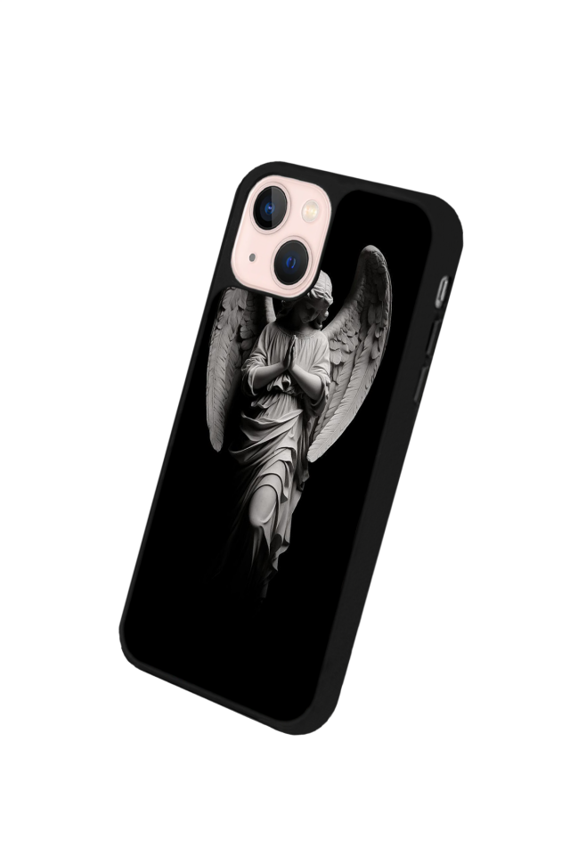 iPhone 13/14 Uyumlu Melek Tasarımlı Glossy Premium Kılıf