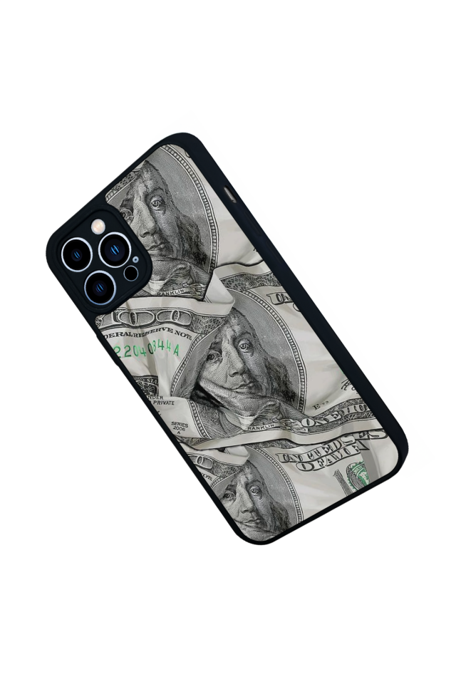 iPhone 12 Pro Max Uyumlu Money Para Tasarımlı Glossy Premium Kılıf