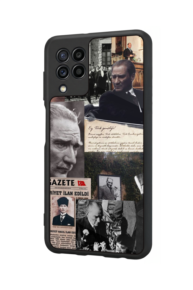 Samsung Galaxy M22 Uyumlu Mustafa Kemal Ataturk Tasarımlı Glossy Premium Kılıf