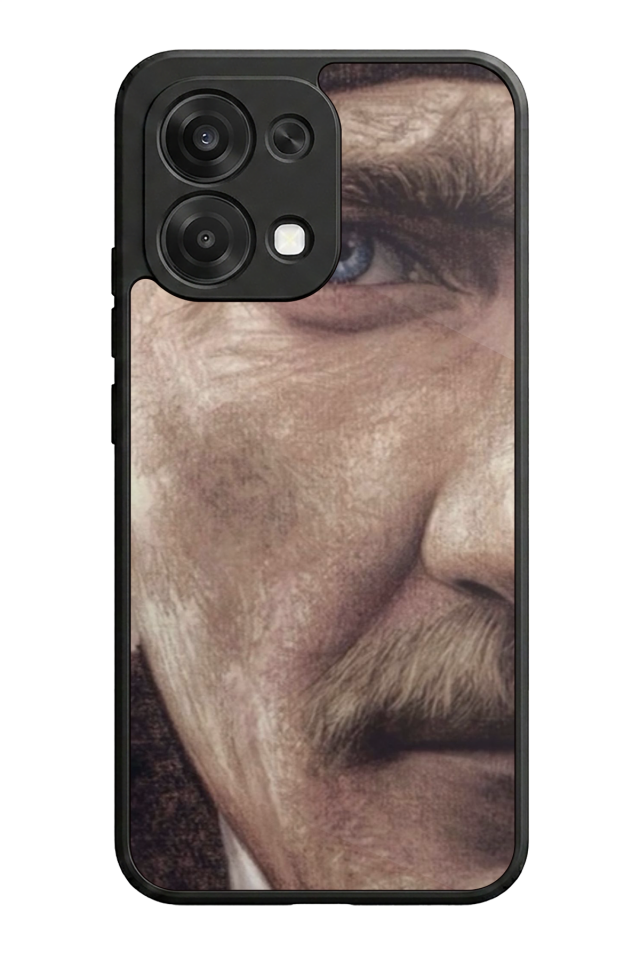 Oppo A6 Pro Uyumlu Mustafa Kemal Ataturk Tasarımlı Glossy Premium Kılıf