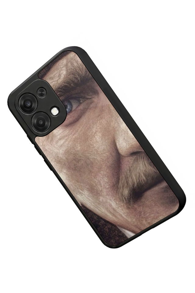 Oppo A6 Pro Uyumlu Mustafa Kemal Ataturk Tasarımlı Glossy Premium Kılıf