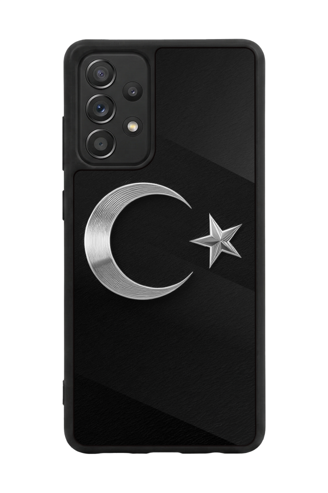 Samsung Galaxy A72 Uyumlu Türk Bayragi Tasarımlı Glossy Premium Kılıf
