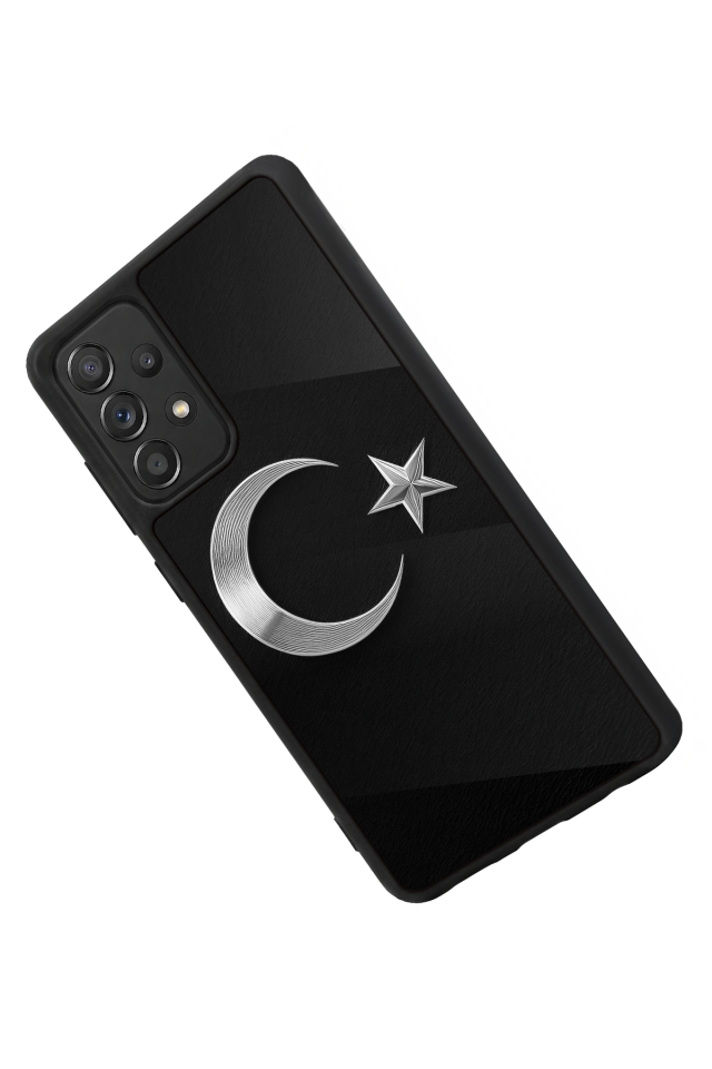 Samsung Galaxy A72 Uyumlu Türk Bayragi Tasarımlı Glossy Premium Kılıf