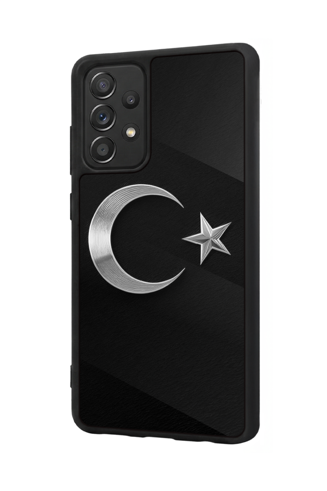 Samsung Galaxy A72 Uyumlu Türk Bayragi Tasarımlı Glossy Premium Kılıf