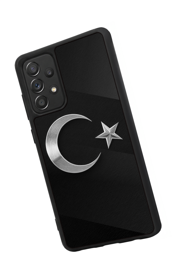 Samsung Galaxy A72 Uyumlu Türk Bayragi Tasarımlı Glossy Premium Kılıf