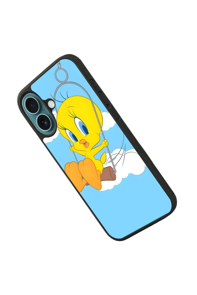 iPhone 16 Plus Uyumlu Tweety Tasarımlı Glossy Premium Kılıf