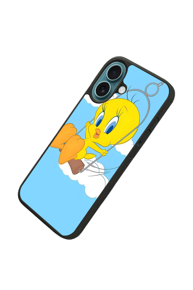 iPhone 16 Plus Uyumlu Tweety Tasarımlı Glossy Premium Kılıf