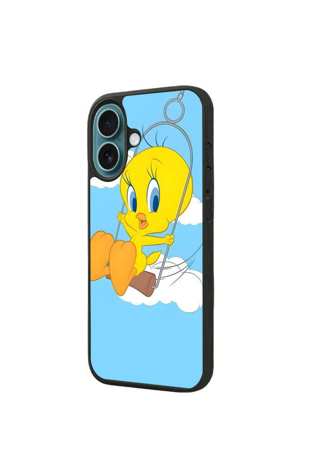 iPhone 16 Plus Uyumlu Tweety Tasarımlı Glossy Premium Kılıf