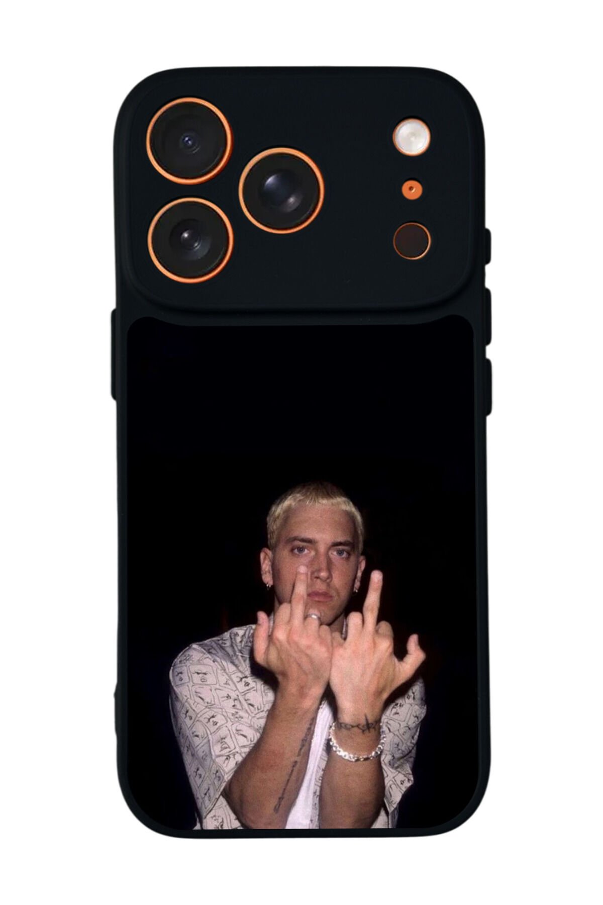 iPhone 17 Pro Uyumlu Eminem Tasarımlı Glossy Premium Kılıf