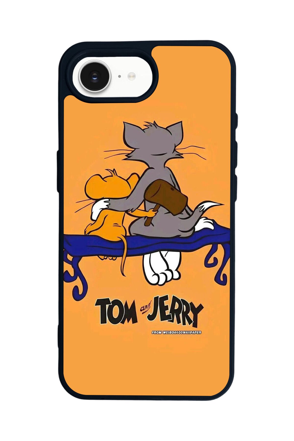 iPhone 16E Uyumlu Tom And Jerry Tasarımlı Glossy Premium Kılıf