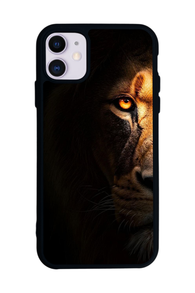 iPhone 11 Uyumlu Aslan Tasarımlı Glossy Premium Kılıf