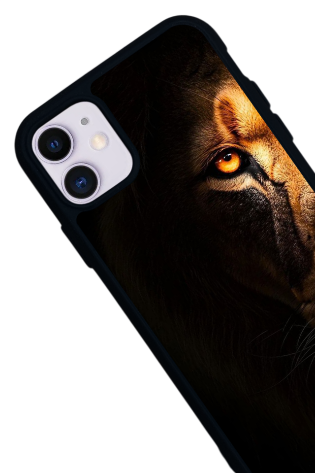 iPhone 11 Uyumlu Aslan Tasarımlı Glossy Premium Kılıf