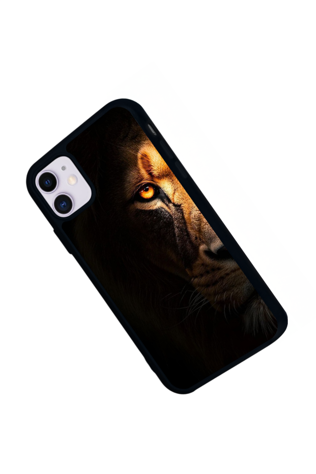 iPhone 11 Uyumlu Aslan Tasarımlı Glossy Premium Kılıf