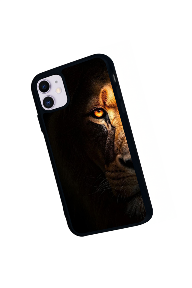 iPhone 11 Uyumlu Aslan Tasarımlı Glossy Premium Kılıf