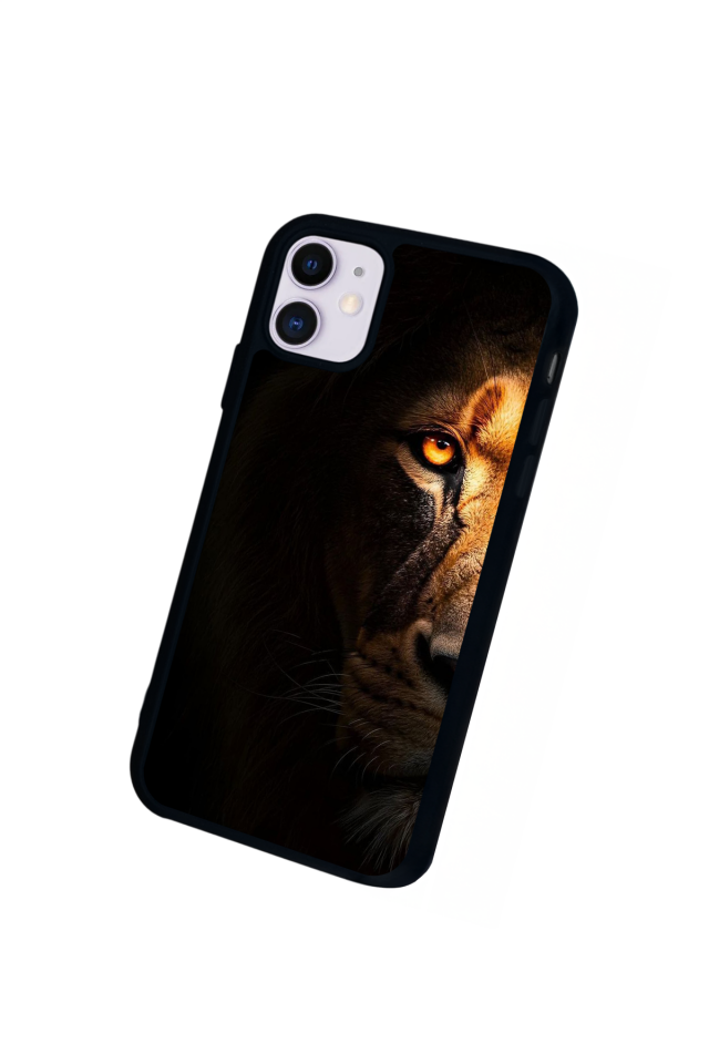iPhone 11 Uyumlu Aslan Tasarımlı Glossy Premium Kılıf